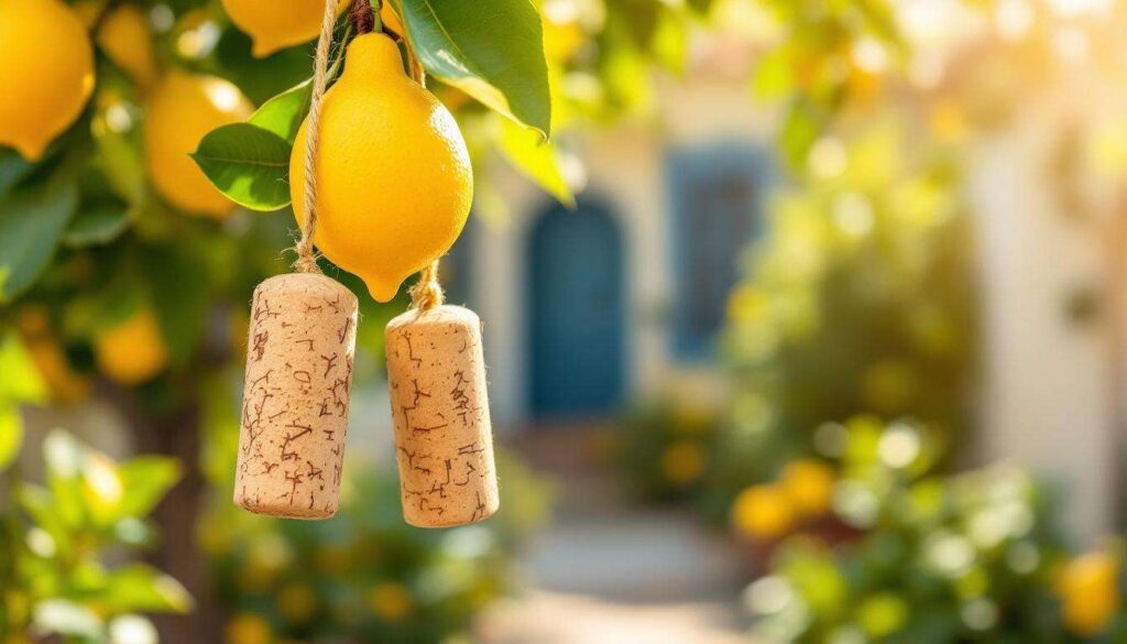 Perché si consiglia di appendere i tappi di sughero ai rami di limoni