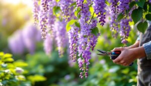 Il glicine va potato adesso: i rami dell'anno scorso vanno accorciati a 2-3 gemme, spiegano i vivaisti